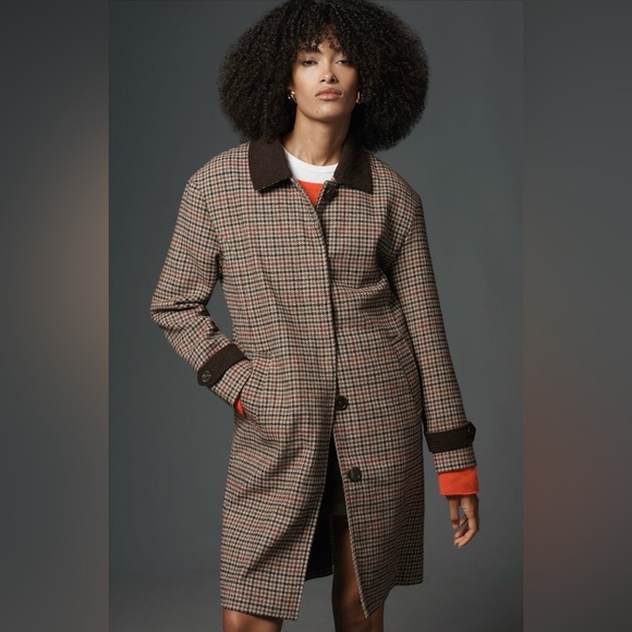 Anthropologie Jackets & Blazers - ✨ Anthropologie Houndstooth Barn Coat Sz M